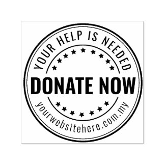 Anpassningsbar Charity & Donation Self Inking Rubb Självfärgande Stämpel