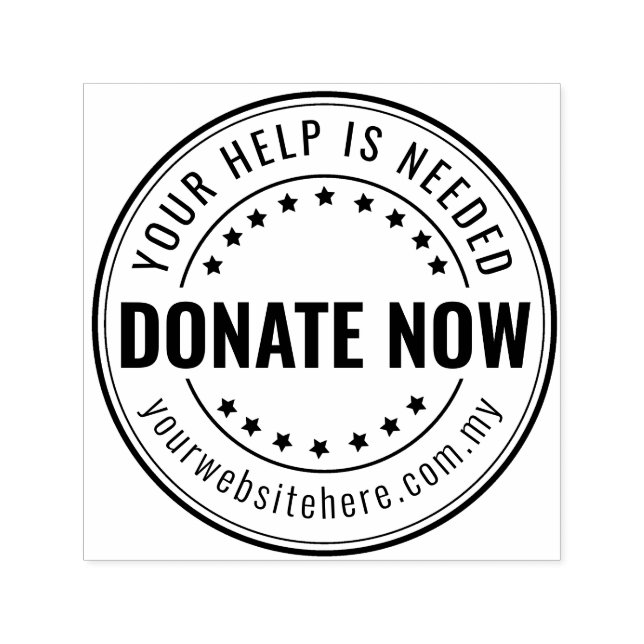 Anpassningsbar Charity & Donation Self Inking Rubb Självfärgande Stämpel (Design)