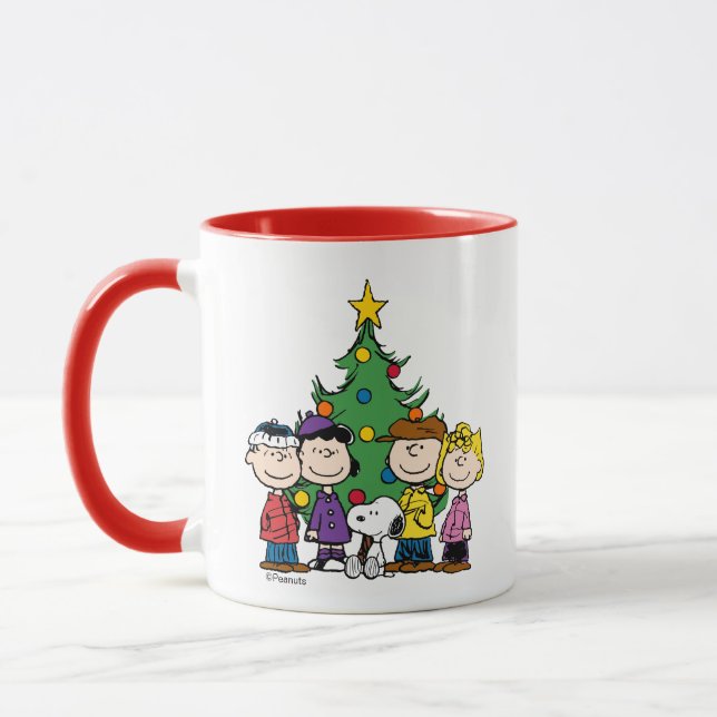 Anpassningsbar Charlie Brown och Friends Winter Bi Mugg (Vänster)