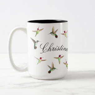 Anpassningsbar Charm of Anna's Hummingbird Två-Tonad Mugg