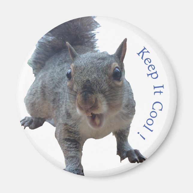 Anpassningsbar Cheeky Squirrel Fridge Magnet (Framsidan)