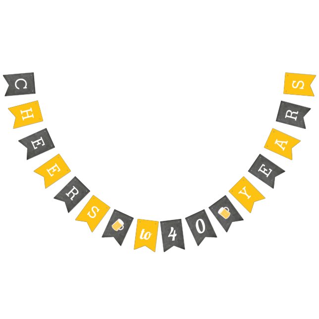 Anpassningsbar Cheers Milestone Birthday Vimplar (Alla)