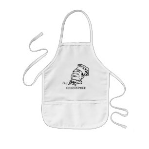 Anpassningsbar Chef Hat & Kids Apron Set Barnförkläde
