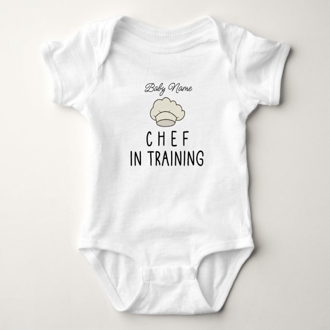 Anpassningsbar Chef In Training T Shirt (Framsida)