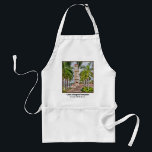 Anpassningsbar Chef Watercolor Photo Tropical Hand Förkläde<br><div class="desc">Anpassningsbar Chef Watercolor Photo Tropical Handflatan Vuxen Apron har det vackra fotot av Eliza James McBean Clock Torn på Frederiksted,  St. Croix US Virgin Islands.  Anpassa plattan med din information. copyright Denise Bennerson,  fotograf</div>