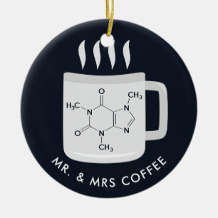 Anpassningsbar Chemistry Lab Technician Coffee Äls Julgransprydnad Keramik