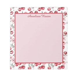 Anpassningsbar Cherries och Cherry Blommar Mönster Anteckningsblock