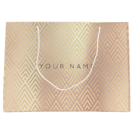 Anpassningsbar Chevron Geometry Metallic Ro Guld F