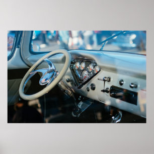 Anpassningsbar Chevy lastbil ratten och instrument Poster