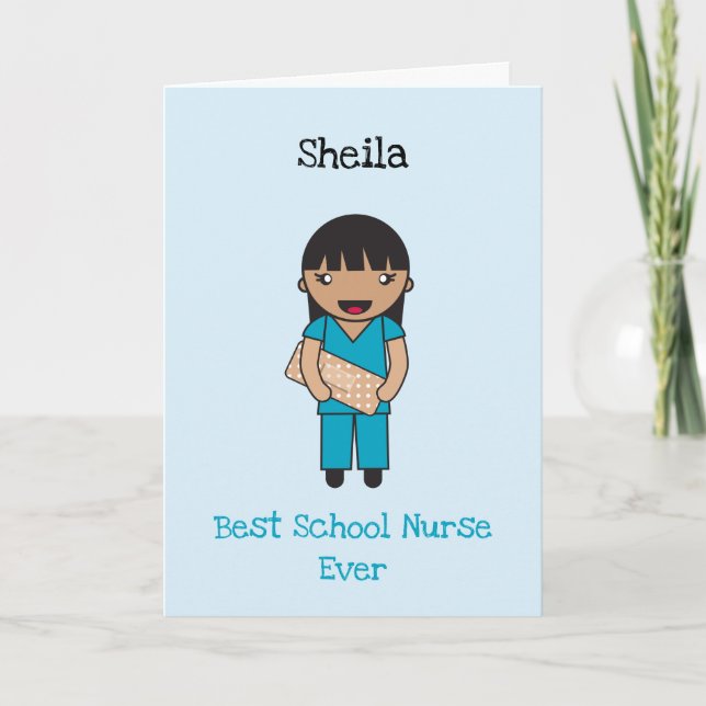 Anpassningsbar Chibi Front Line Worker-Tack Kort (Framsida)