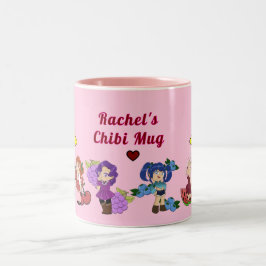 Anpassningsbar Chibi Fruit Characters Mugg