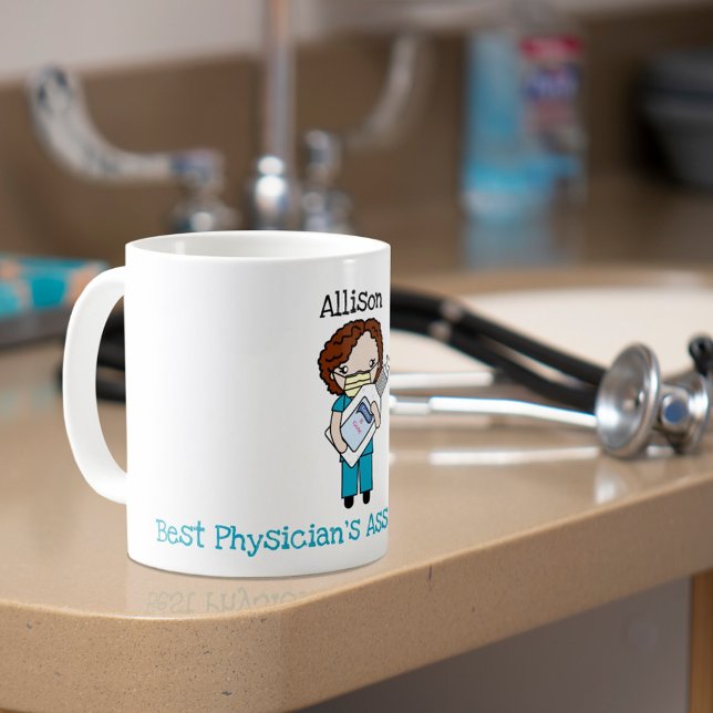 Anpassningsbar Chibi Health Care Worker Tack Kaffemugg (Skapare uppladdad)