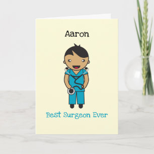 Anpassningsbar Chibi Hospital Worker Tack Kort