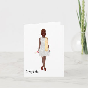 Anpassningsbar Chic African-American College Gradu Kort
