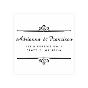Anpassningsbar Chic Bröllop Script Returadress Stämpel