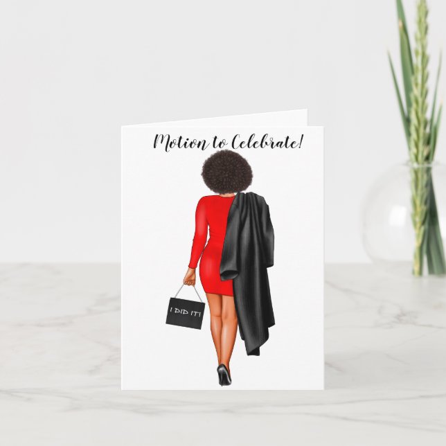 Anpassningsbar Chic Law School Studenten for Women Kort (Framsida)