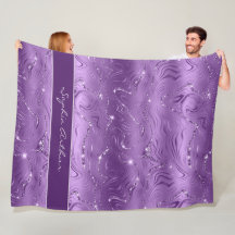 Anpassningsbar Chic Luxury Lila Silver Glitter Mön