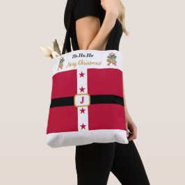 Anpassningsbar Chic Red White Jultomten - jultomhe Tygkasse