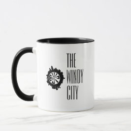 Anpassningsbar Chicago City Skyline i Sphered Silh Mugg