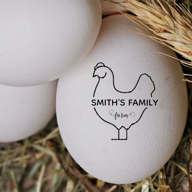 Anpassningsbar Chicken silhouette Egg Mini Frimärk Stämpel (Skapare uppladdad)