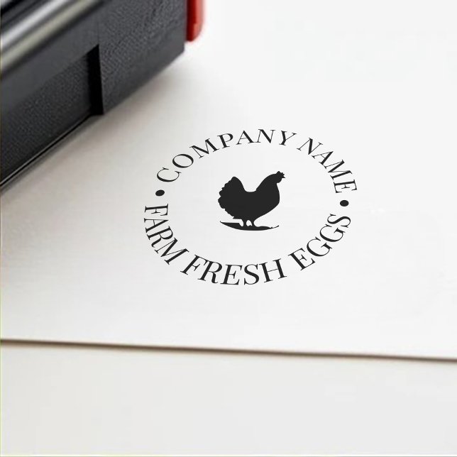 Anpassningsbar Chicken Silhouette Logotyp Vintage  Stämpel (Skapare uppladdad)