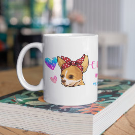 Anpassningsbar Chihuahua Mamma Cute Mors dag Hund Kaffemugg