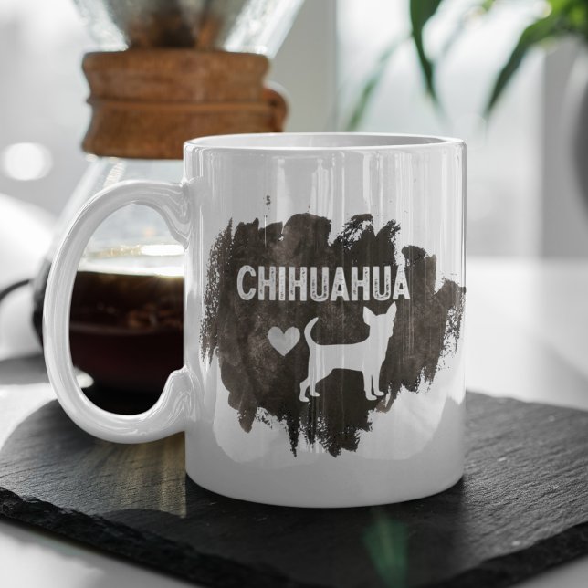 Anpassningsbar Chihuahua Pappa Fars dag Hund älska Kaffemugg (Skapare uppladdad)