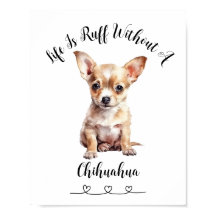 Anpassningsbar Chihuahua Pet Wall Art Poster