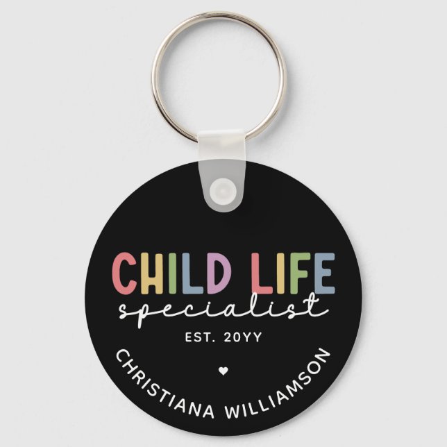 Anpassningsbar Child Life Specialist CCLS Gift Nyckelring (Framsida)