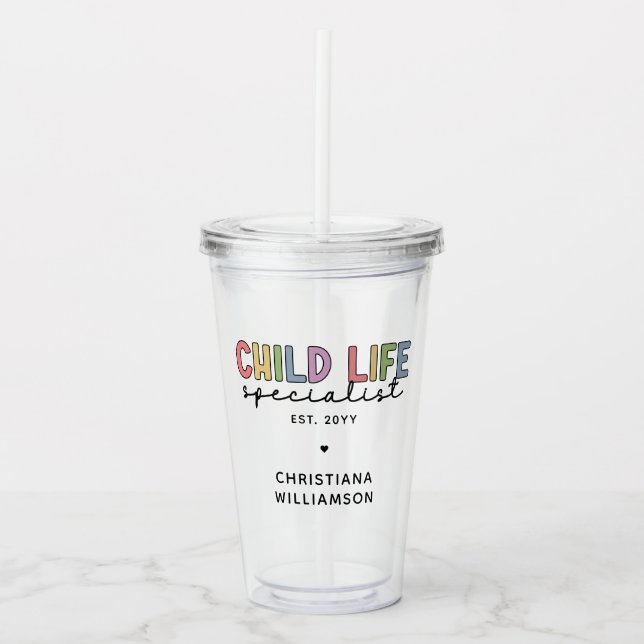 Anpassningsbar Child Life Specialist CCLS Gift  Take Away Mugg (Framsida)