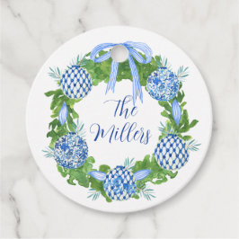 Anpassningsbar Chinoiserie Helgdag Utandning, Gran Gåvor Etiketter