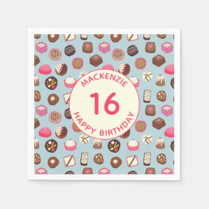 Anpassningsbar Chocolate Candy Confectionery Birth Pappersservett