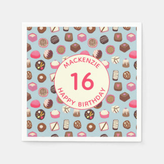 Anpassningsbar Chocolate Candy Confectionery Birth Pappersservett