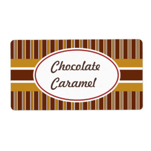 Anpassningsbar Chocolate Carmel-etiketter Fraktsedel