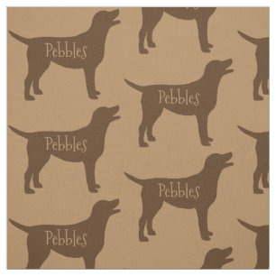 Anpassningsbar Chocolate Lab Hund Fabric Tyg