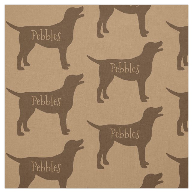Anpassningsbar Chocolate Lab Hund Fabric Tyg (Provkarta)
