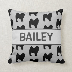 Anpassningsbar Chow Chow Hund Silhouette Kudde