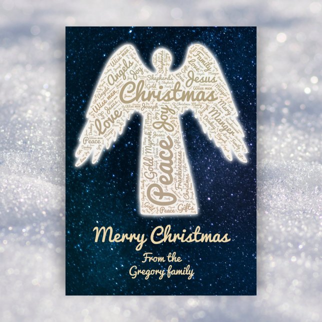 Anpassningsbar Christian Angel Betydelsen av jul Julkort (Skapare uppladdad)