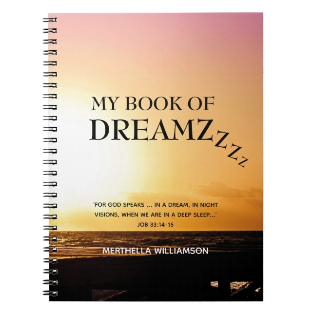 Anpassningsbar Christian Dream Journal Anteckningsbok (Framsidan)