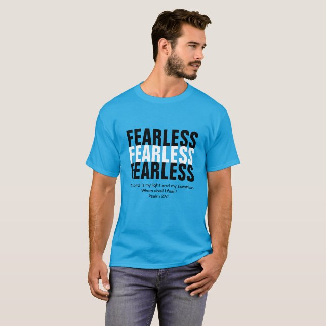 Anpassningsbar Christian FEARLESS T Shirt (Hel framsida)