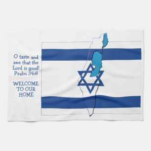 Anpassningsbar Christian FLAGGA AV ISRAEL Kitchen Kökshandduk