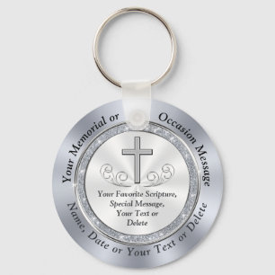 Anpassningsbar Christian, Funeral Keepsakes for Gu Nyckelring