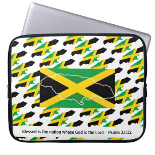 Anpassningsbar Christian JAMAICA FLAGGA Laptop Fodral