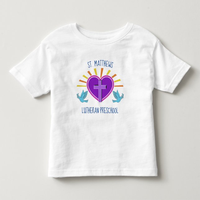 Anpassningsbar Christian Preschool Cute Private Sc T Shirt (Framsida)