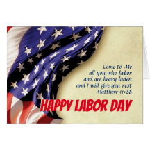 Anpassningsbar Christian USA LABOR DAY Card