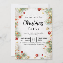 Anpassningsbar christmas-julfester - inbjudningar