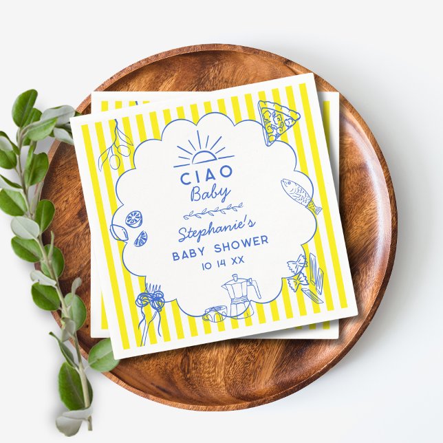 Anpassningsbar Ciao Baby italiensk barnstödsdepå Pappersservett (Skapare uppladdad)