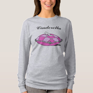 Anpassningsbar Cinderella Slipper on Rosa Vintage T-shirt