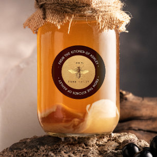 Anpassningsbar Circular Homemade honey Kitchen Kra Runt Klistermärke