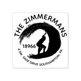 Anpassningsbar Circular Surfa Vågar Family Namn Stämpel